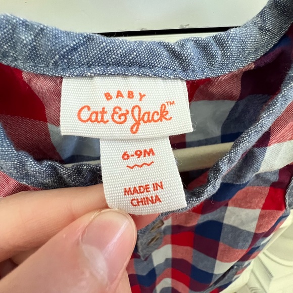 Boy plaid one piece - Picture 2 of 2